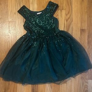 Cat & Jack Emerald Sequin Dress